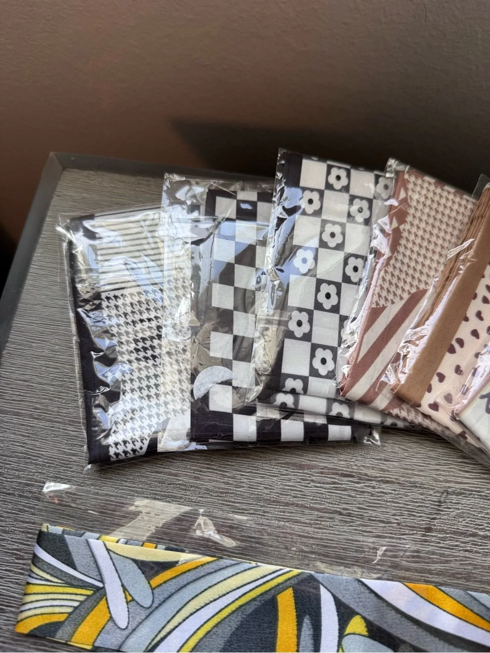 Twilly Scarf Set Multi Print for Purses or Neck. 11 included.